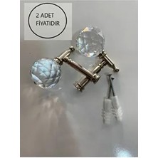 Fon Perde Bağlama Demiri Askı Aparatı Renso Perde Kancasi Kristal Pipo