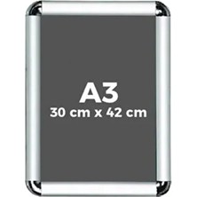 Projeneon Dekokonsept A3 Alüminyum Çerçeve 1 Adet Rondo Köşe Aç Kapa Açılır Kapanır - Belge Çerçevesi