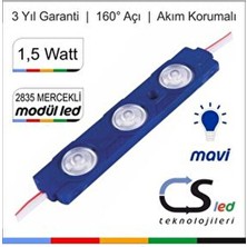 1.5 Watt Mavi Renkli Mercekli LED Modül 20'li Seri Ultra Parlak Işık Özellikleri ile
