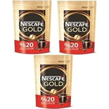 Nescafe Gold 180 gr 3'lü Set Yoğun Aroma ile Lezzetli Kahve Menşei Türkiye