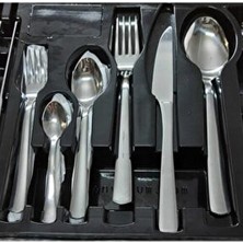 Kardelen Zümrüt 36 Parça Paslanmaz Çelik Kaşık Çatal Bıçak Seti 6 Kişilik Sofra Sunumuna Uygun