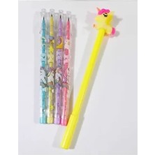 Cem Yumurtlayan Kalem Seti 4lü Unicorn Jel Kalem Renkli ve Eğlenceli Tasarım