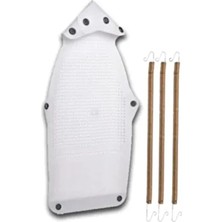 abnturk Orijinal Teflon Ütü Tabanı Yanma Yapışma Önleyici Ev Tipi Plastik Çarık Beyaz Renkli Ütü Altlığı