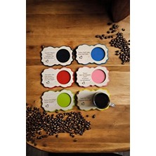 Belirtilmemiş Lazer Kesim ve Hediyelik Ahşap Fincan Bardak Altlığı 6'lı Çok Renkli Kahve Altı