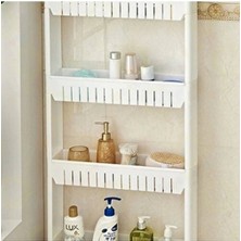 Zambak Beyaz Renkli Çok Amaçlı Tekerlekli Raf Ozk-57 Akrilik Malzeme ile Banyo ve Mutfak İçin Pratik Çözüm