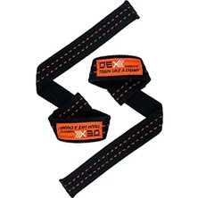 Dex Supports Pro Lifting Straps Kaydırmaz Crossfit Bar Kayışı 2'li Paket Siyah Standart Kullanım