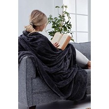 Deluxe Wellsoft Tv Battaniyesi Siyah Tek Kişilik Battaniye 150X200 cm