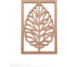 Dekolobi Dekoratif Yaprak Pano Ham MDF Boyanabilir Yapraklı Tablo 33*22 cm Doğal Görünüm Ve Şık Tasarım
