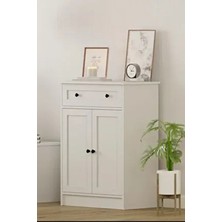 Rabi Rumy-S1 Country Şifonyer Beyaz Suntalam 1 Çekmeceli 70 cm Genişlik 100 cm Yükseklik 40 cm Derinlik