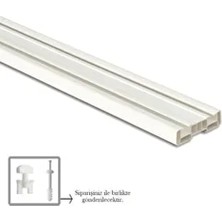 Perde Rayı Korniş 2 Raylı 2''li Ikili Korniş 2 Metre