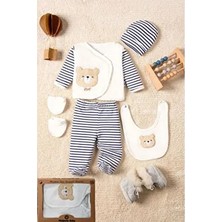 Fiyonklu Ayı Lüx Organik Yeni Doğan Hastane Çıkışı Kutulu Zıbın Seti