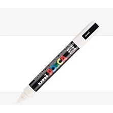 Uni Posca Pc-5m 1 Adet Beyaz 1.8-2.5 mm Kalem Renkli Yazım İçin İdeal Seçim