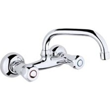 Armatür Dünyası Krom Kaplama Çevirmeli Klasik Mutfak Evye Bataryası Banyo Musluğu