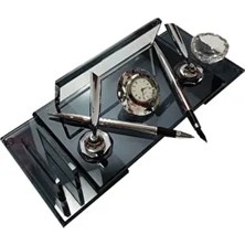 Kristal Masaüstü Kalemlik, Ofis Masa Isimliği, Kabartma Isimlik, M170 Cam Masaüstü Isimlik