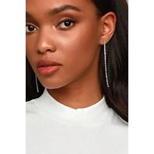 C&E Design Kadın Zirkon Taşlı Sallantılı Su Yolu Küpe Şık Tasarım ve Parlak Renk