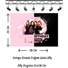 Blackpink Black Pink Temalı Doğum Günü Afişi