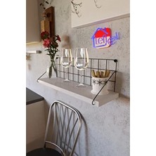 Lefiev Lefi Ev Duvar Rafı Tekli Beyaz Metal Duvar Rafı Modern Metal Duvar Rafı