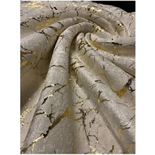 Açık Krem Koltuk Çekyat Örtüsü Yeni Moda Altın Varaklı Dekoratif Krem Zemin Süngerli Koltuk Örtüsü