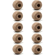 Jüt Kırnap Kendir Keten Halat Ipi Dekoratif Süsleme 10 Adet 10 Yumak