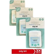 PAKDENT Naneli Diş İpi 50 Metre 3'lü Rulo Profesyonel Diş Temizliği İçin Özel Aroma