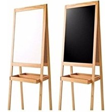 Çift Taraflı Yazı Tahtası + Tahta Kalemi + Silgi + Tebeşir