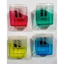 Çift Açacaklı Geniş Hazneli Kapaklı Kalem Tıraş 4 Adet