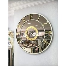 Hıbıscus 40 cm Ahşap Duvar Saati Yuvarlak Modern Tasarım ile Şık Dekorasyon