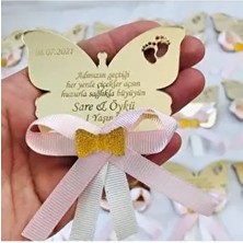 Roseart 20 Adet Pleksi Kelebek Magnet Yenidoğan Bebek Doğum Günü Düğün Söz Nişan Nikah Temalı