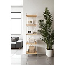 Mobitopya Nilamu Çam 45 cm Kitaplık Kahverengi Suntalam Malzeme ile Modern Tasarım 45*170*34 cm Boyutlarında