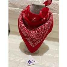 %100 Pamuk Unisex Etnik Desenli Bandana - Fular Tören