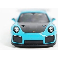 Kinsmart Porsche 9 Gt2 Rs 1:36 Mavi Diecast Model Araba Metal Gövde ile Gerçekçi Detaylar