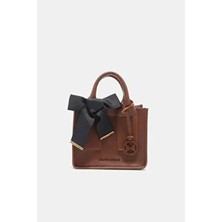 Black Ribbon Pure Mini Boy Kadın Aksesuarlı Çanta Taba Suni Deri ve Hayvan Dostu Özellikleriyle Şık