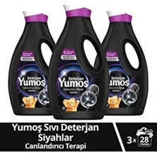 Yumoş Sıvı Bakım Çamaşır Deterjanı Siyah ve Koyu Renkliler 1690 ml Anti Alerjik Özellikli 3 Adet