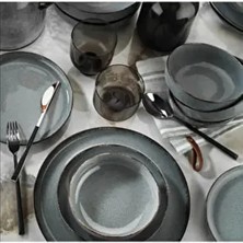 Moderna 24 Parça Yemek Takımı Pearl P01 Mavi