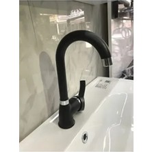 Hsa Sıyah Lavabo Bataryası Pirinç Malzemeden Yapılmış Şık Tasarım Özellikli Model