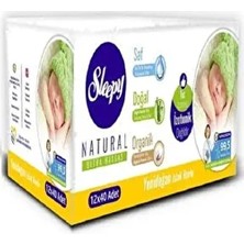 Yenidoğan Natural Islak Havlu Pamuklu Mendil Kapaklı 40 Lı 12 Paket 480 Yaprak