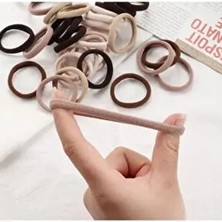 Kadınlar İçin Ultra Esnek Kahverengi Ton 10'lu Lastik Toka Seti Şık Ve Fonksiyonel Tasarım