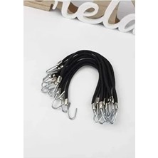 C&E Design 12'li Kancalı Lastik Toka Seti Siyah Renk Kadın Kullanımı İçin Dayanıklı Malzeme