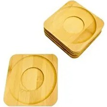 Bambu Çay Tabağı 6 Lı Kare