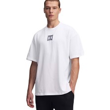 Under Armour Ua M Hw Os Sm Box Ss Erkek Günlük Tişört 1386803-101 Beyaz