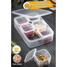 7 Parça Çok Amaçlı Hava Almaz Sızdırmaz Kahvaltılık Sunum Seti Piknik Seti