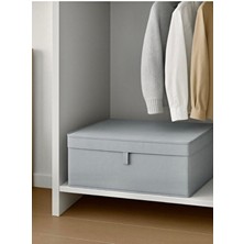 1 Adet Kapaklı Kutu Formunda Çok Amaçlı Hurç ( Çamaşır-Saklama-Düzenleme Vb. ) Düzenleyici, 50X40X19