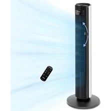 Fan Kulesi 106 Cm, Kule Fanı Sessiz 25 Db, 7,5 M/s'lik Güçlü Hız, Yukarı ve Aşağı 60°, 90°