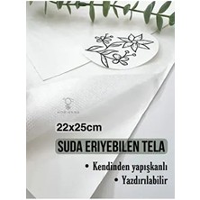 Hobianna Suda Eriyen Tela Yapışkanlı 22X25 cm Beyaz Renk Kendinden Yapışkanlı ve Yazdırılabilir Özellikte