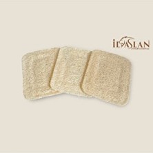 ilaslan international Doğal Kabak Lifi Sabun Altlığı 3 Adet 10X8CM Sarı Renkli Malzeme ile Özel Tasarım