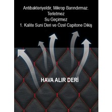 Dodge Journey 2li Deri Kaplama Koltuk Minderi Siyah Kırmızı