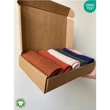%100 Organik Pamuklu 4 Katlı Müslin Salya Önlük & Fular Seti (5'li Set)