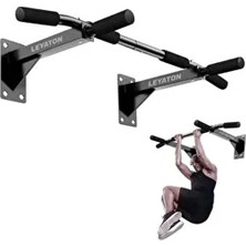 90 Duvara Monte Barfiks Çubuğu, Kuvvet Antrenmanı Barfiks Bar 80 - 100 cm Duvara Monte Siyah