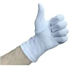 Vatkanet Hassas Işler İçin Beyaz Penye Eldiveni Egzama Eldiveni L Beden (5 çift) Unisex Kullanıma Uygun