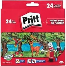 Pritt 24'lü Çok Renkli Pastel Boya Karton Kutu Oyun Kartları İçin Renkli Sanatsal Malzeme